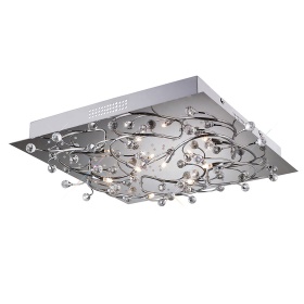 Fia Crystal Ceiling Lights Diyas Ringed & Square Crystal Fittings Fia Crystal Ceiling Lights Diyas Ringed & Square Crystal Fittings